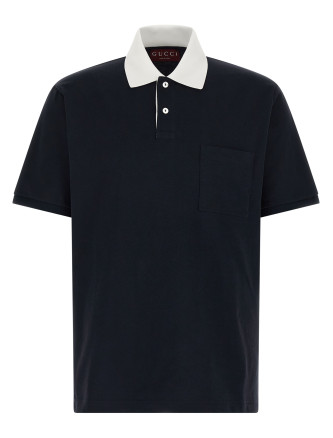 Contrast collar polo shirt