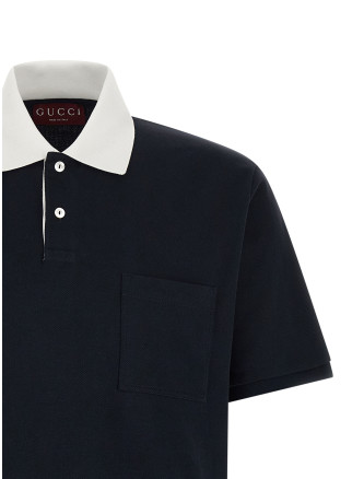 Contrast collar polo shirt #