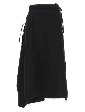 'Y-3 Sport Uniform Raw Cut 3-Stripes' skirt