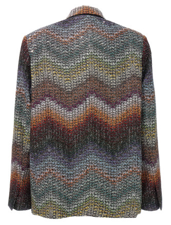 Lamé and sequin viscose blazer #