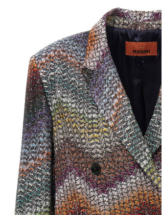 Lamé and sequin viscose blazer #
