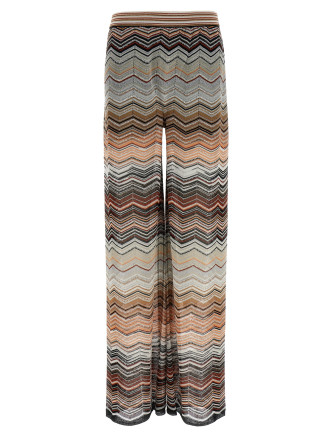 Chevron lamé pants