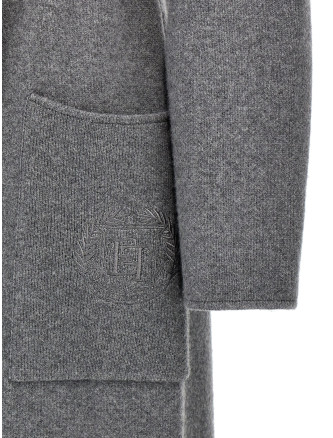 Пальто, тренч ELISABETTA FRANCHI Double-breasted knit coat (CK16S46E2CL3) #