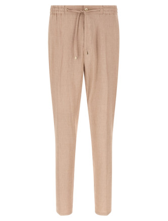 Flamed linen joggers