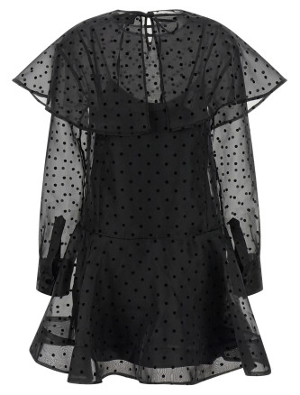'Black Organza Circle Collar' dress #