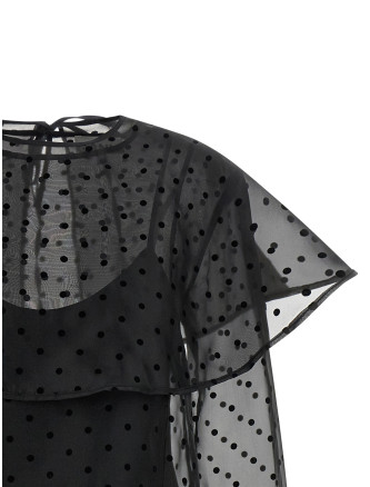 'Black Organza Circle Collar' dress #