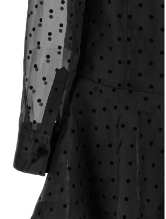 'Black Organza Circle Collar' dress #