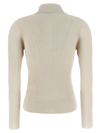 Поло PESERICO Lurex ribbed polo shirt (A99344F1809287940) #