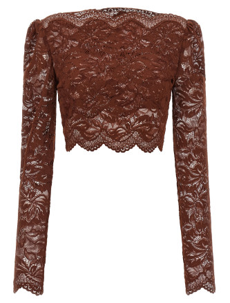 Вечерний топ PACO RABANNE Lace crop top