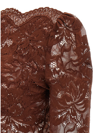 Вечерний топ PACO RABANNE Lace crop top (25HJTO845PA0170P237) #