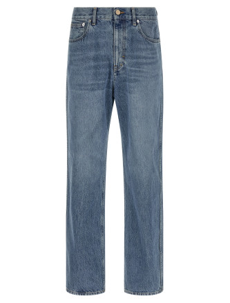 Délavé effect denim jeans