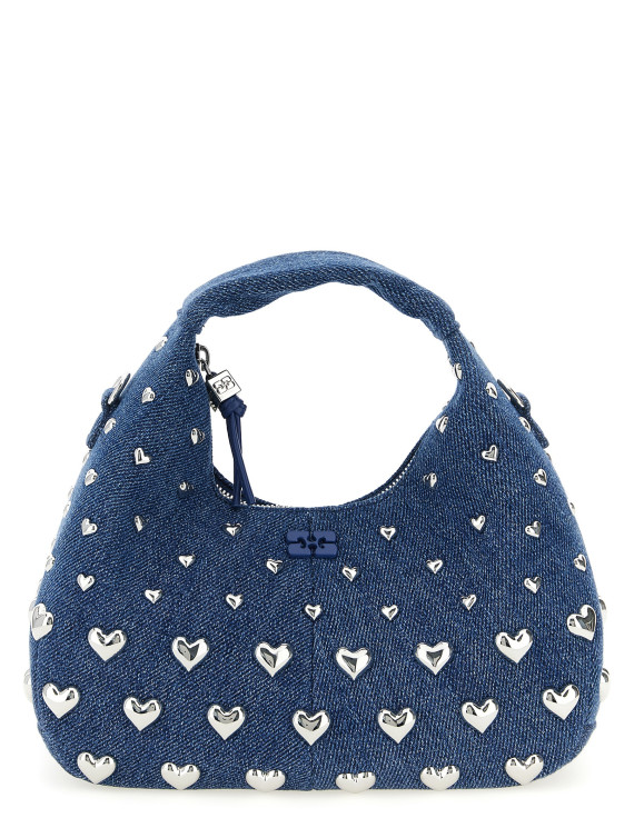 'Denim Stud Mini Hobo' handbag #1