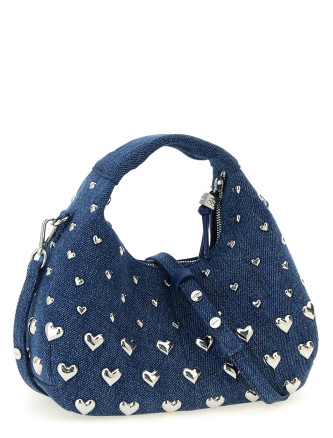 'Denim Stud Mini Hobo' handbag #