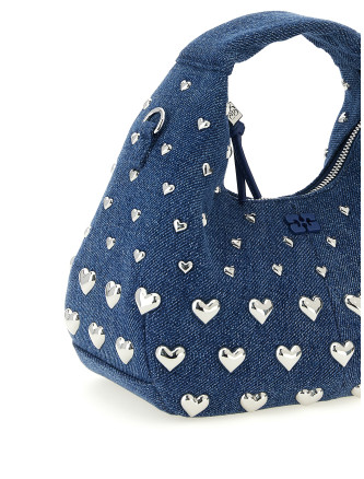 'Denim Stud Mini Hobo' handbag #