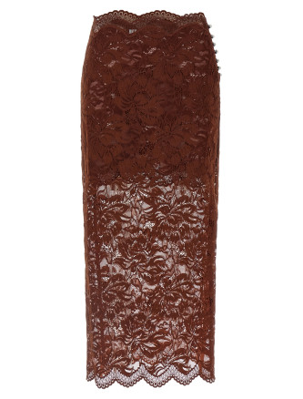 Миди PACO RABANNE Lace skirt