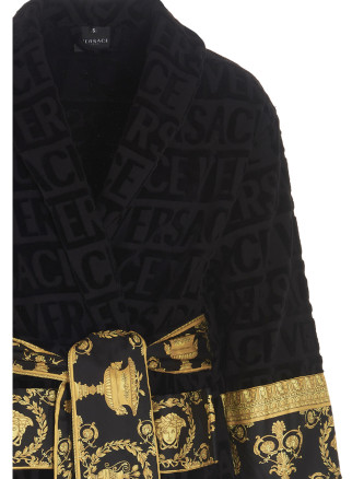Embossed logo bathrobe #