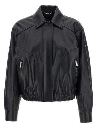 Leather blouson