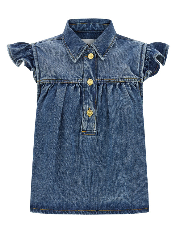 'Denim Ruffle' top #1