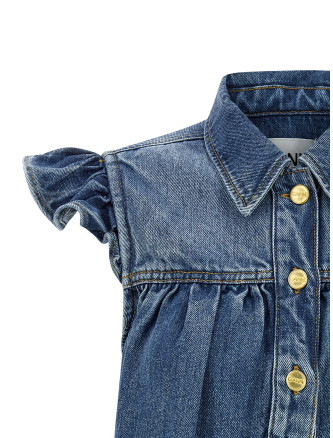 'Denim Ruffle' top #