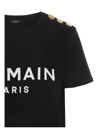 Футболка BALMAIN Logo print T-shirt (BF1EF005BB02EAB) #