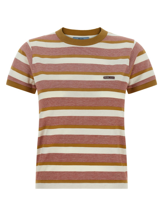 Футболка PRADA Striped t-shirt (39662SOOO19ATF05AD) #1