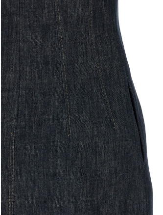 Мини BRUNELLO CUCINELLI Monile denim dress (MB125AFQ91C001) #