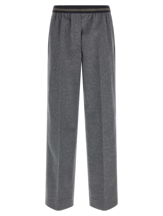 Velour wool pants #1