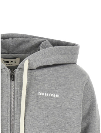 Толстовка MIU Cropped hoodie (MJLA25SOOO182JF0031) #