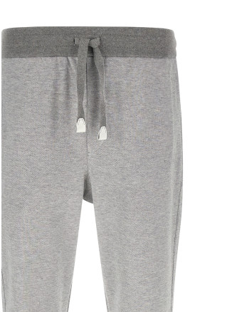 Piqué cotton joggers #