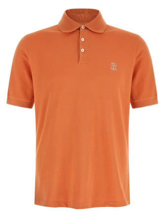 Logo piqué polo shirt