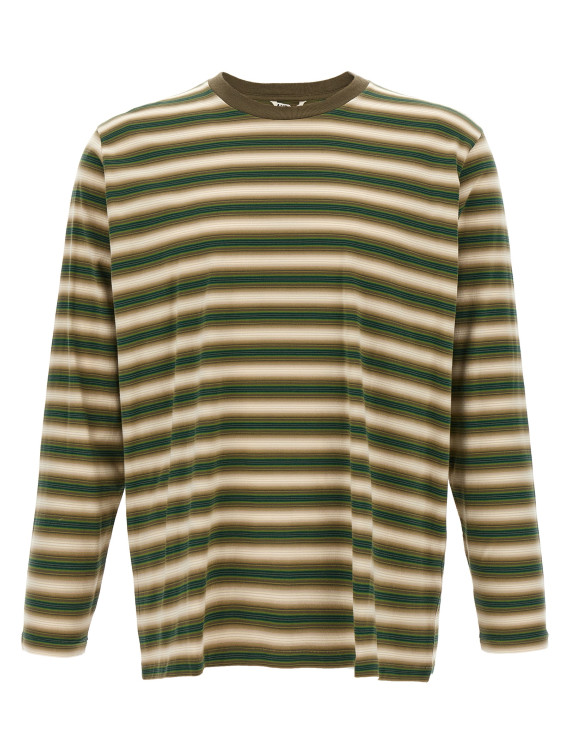 Футболка AURALEE Striped t-shirt (A25AP01GJFADEBROWNSTRIPE) #1