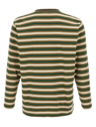 Футболка AURALEE Striped t-shirt (A25AP01GJFADEBROWNSTRIPE) #