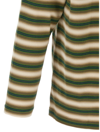 Футболка AURALEE Striped t-shirt (A25AP01GJFADEBROWNSTRIPE) #