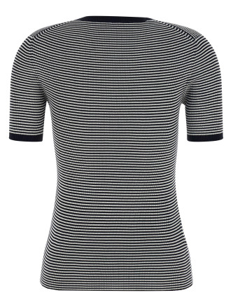 Striped silk t-shirt #