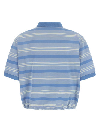 Cropped striped polo shirt #