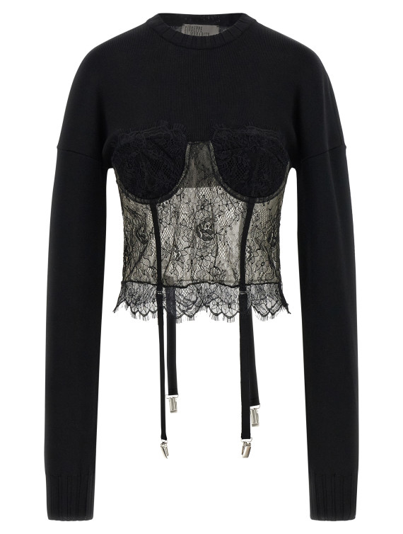 Lace insert sweater #1