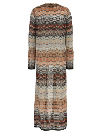 Chevron lamé cardigan #