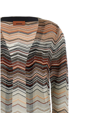 Chevron lamé cardigan #