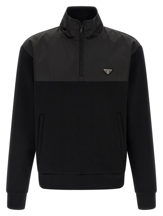 Re-Nylon detail sweatshirt #1