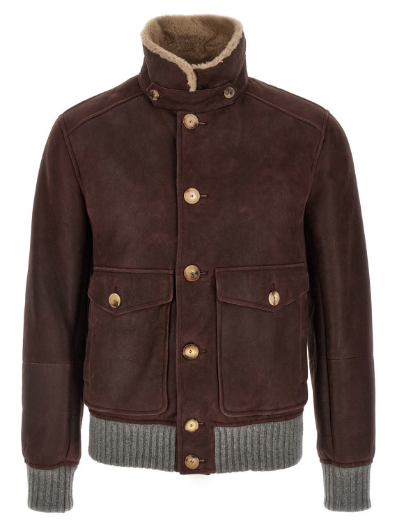 Кожаная куртка BRUNELLO CUCINELLI Aviator jacket (MPMPN1952C4253) #1