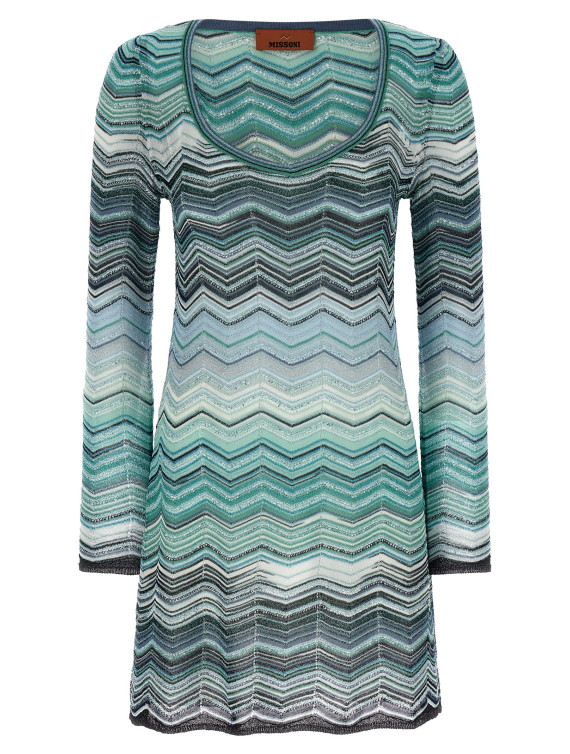 Chevron lamé dress #1