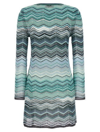 Chevron lamé dress #