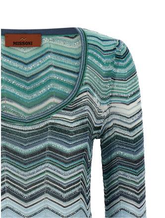 Chevron lamé dress #