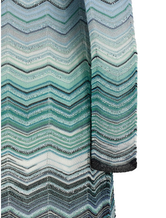 Chevron lamé dress #