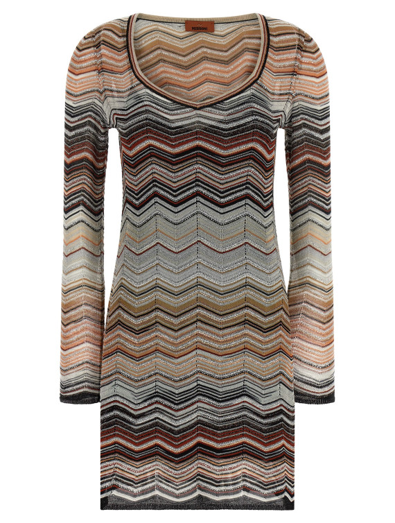 Chevron lamé dress #1