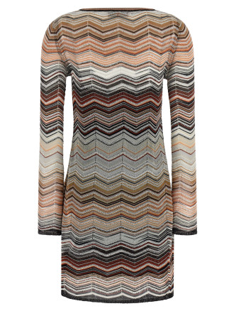 Chevron lamé dress #