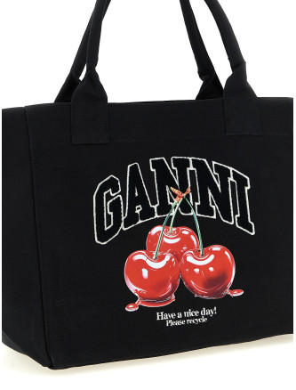 'Black Medium Cherry Tote' shopping bag #