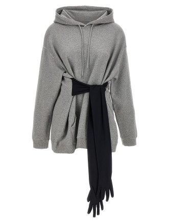 Hoodie dress with gloves