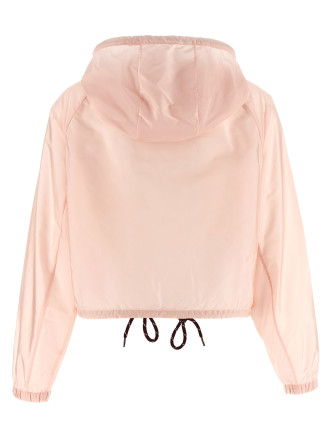 Re-Nylon Feather crop jacket #