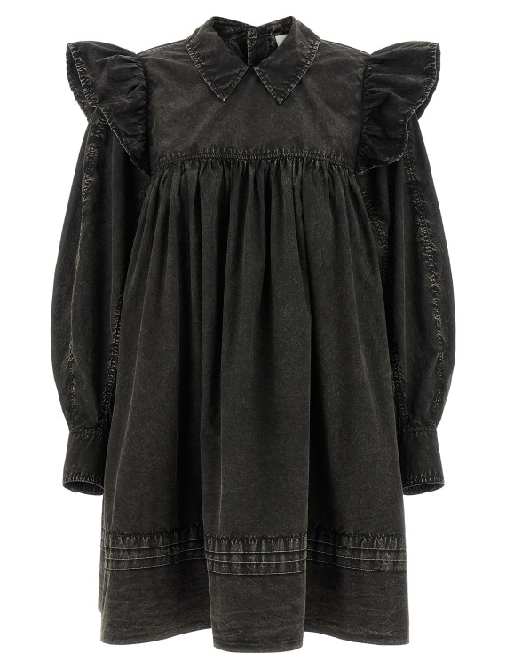 'Black Washed Mini Shirt' dress #1